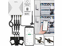 Luminea Home Control Smarter 3-Phasen-WLAN-Stromzähler & Echtzeit-Energiemonitor, 120A, App