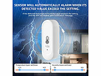 ; sensori di temperatura e umidità WiFi con analisi dell'app sensori di temperatura e umidità WiFi con analisi dell'app sensori di temperatura e umidità WiFi con analisi dell'app 