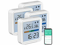 Luminea Home Control Hygrometer WLAN, WLAN-Thermometer App