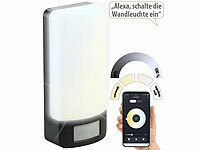 Luminea Home Control WLAN-Außenbeleuchtung, WLAN-Wandleuchte