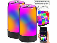 Luminea Home Control Nachttischlampen Kinder, RGB-Tischleuchte