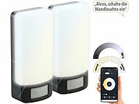 Luminea Home Control WLAN-LED-Außenleuchte, Außenbeleuchtung dimmbar