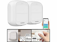 Luminea Home Control 2er-Set Smarte WLAN-Fernbedienung mit 2 Tasten, Licht & Szenen steuern