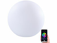 Luminea Home Control WLAN-Akku-Leuchtkugel mit RGBW-LEDs und App, 576 lm, IP54, Ø 30 cm; WLAN-Gartenstrahler mit RGB-CCT-LEDs, App- & Sprachsteuerung, 230 V WLAN-Gartenstrahler mit RGB-CCT-LEDs, App- & Sprachsteuerung, 230 V WLAN-Gartenstrahler mit RGB-CCT-LEDs, App- & Sprachsteuerung, 230 V WLAN-Gartenstrahler mit RGB-CCT-LEDs, App- & Sprachsteuerung, 230 V 