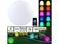 Luminea Home Control WLAN-Akku-Leuchtkugel mit RGBW-LEDs und App, 576 lm, IP54, Ø 40 cm; WLAN-Gartenstrahler mit RGB-CCT-LEDs, App- & Sprachsteuerung, 230 V WLAN-Gartenstrahler mit RGB-CCT-LEDs, App- & Sprachsteuerung, 230 V WLAN-Gartenstrahler mit RGB-CCT-LEDs, App- & Sprachsteuerung, 230 V WLAN-Gartenstrahler mit RGB-CCT-LEDs, App- & Sprachsteuerung, 230 V 