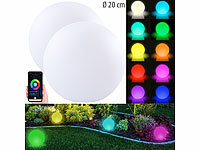 Luminea Home Control WLAN-Leuchtkugel, LED-Leuchtkugel Garten