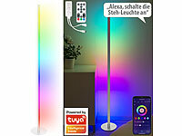 Luminea Home Control LED Standleuchte, Ecklampe, Eckleuchte Stehlampe