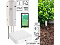 Luminea Home Control Smarter,ZigBee-Boden-Feuchtigkeits-&Temperatursensor & Zigbee Gateway