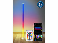 Luminea Home Control Steh Eck Leuchte, LED Eck-Stehlampe