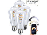 Luminea Home Control LED-Lampen Alexa, WLAN-LED-Birne