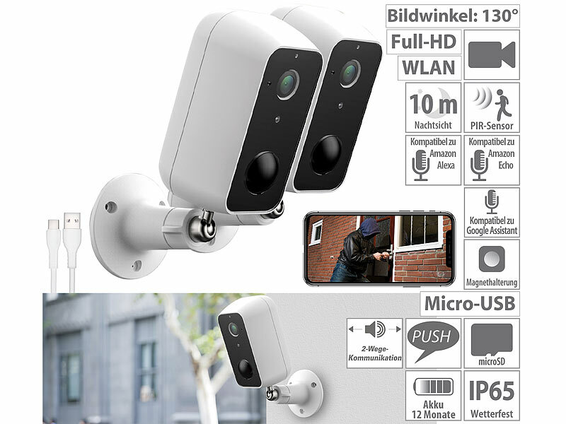 ; Netzwerk-Überwachungssysteme mit Rekorder, Kamera, Personenerkennung und App Netzwerk-Überwachungssysteme mit Rekorder, Kamera, Personenerkennung und App 