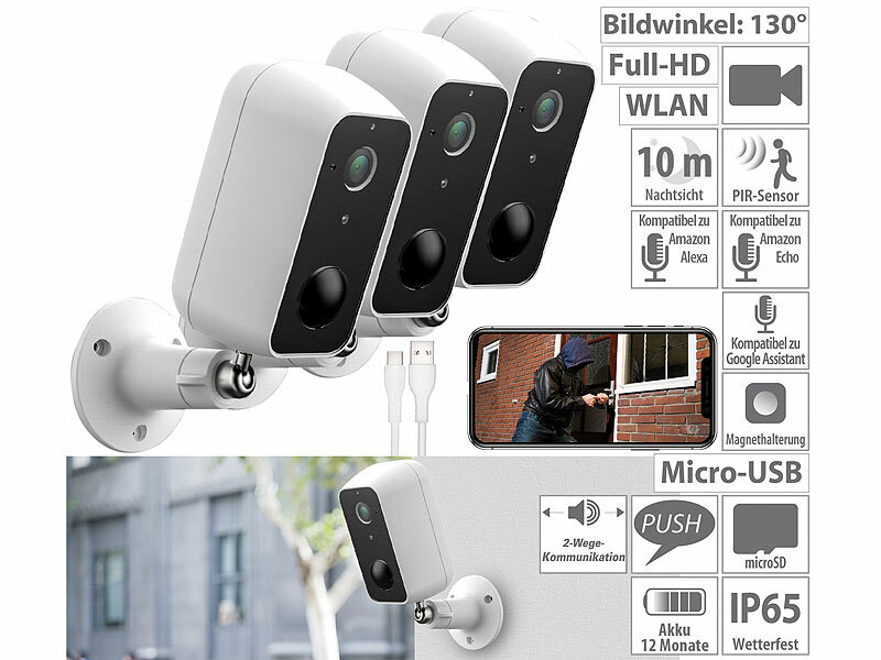 ; Netzwerk-Überwachungssysteme mit Rekorder, Kamera, Personenerkennung und App Netzwerk-Überwachungssysteme mit Rekorder, Kamera, Personenerkennung und App 