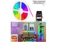 ; WLAN-LED-Steh-/Eck-Leuchten mit App, RGB-LED-Lichterdrähte mit WLAN, App- und Sprach-Steuerung 