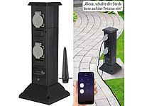 Steckdosensäule ZAVO mit 2 Steckdosen - Outdoor Garten Stromversorgung IP44