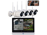 Monitor mit Zwei Überwachungskamera Überwachungssystem Videoüberwachung IR CCTV 