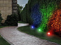 ; Outdoor-WLAN-Steckdosen, Wetterfeste WLAN-Fluter mit RGB-CCT-LEDs, App-Steuerung Outdoor-WLAN-Steckdosen, Wetterfeste WLAN-Fluter mit RGB-CCT-LEDs, App-Steuerung 