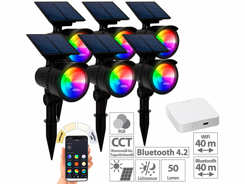 ; LED-Solar-Außenlampen mit PIR-Sensoren (neutralweiß) 