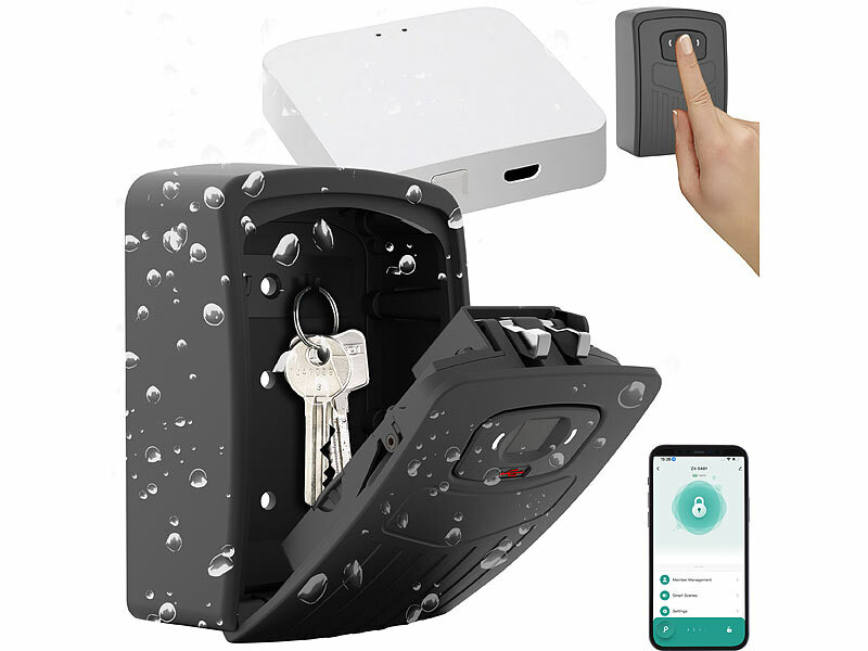 ; Mini-Schlüssel-Safe mit Bluetooth und App Mini-Schlüssel-Safe mit Bluetooth und App Mini-Schlüssel-Safe mit Bluetooth und App 