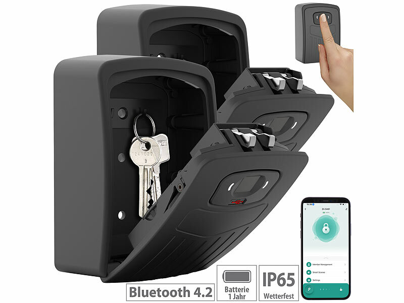 ; Mini-Schlüssel-Safe mit Bluetooth und App Mini-Schlüssel-Safe mit Bluetooth und App Mini-Schlüssel-Safe mit Bluetooth und App 