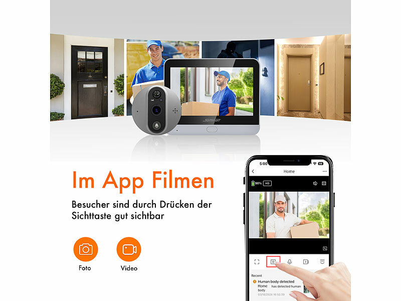 ; Video-Türsprechanlagen, WLAN-Video-Türklingeln mit App-Kontrolle und Nachtsicht Video-Türsprechanlagen, WLAN-Video-Türklingeln mit App-Kontrolle und Nachtsicht Video-Türsprechanlagen, WLAN-Video-Türklingeln mit App-Kontrolle und Nachtsicht 