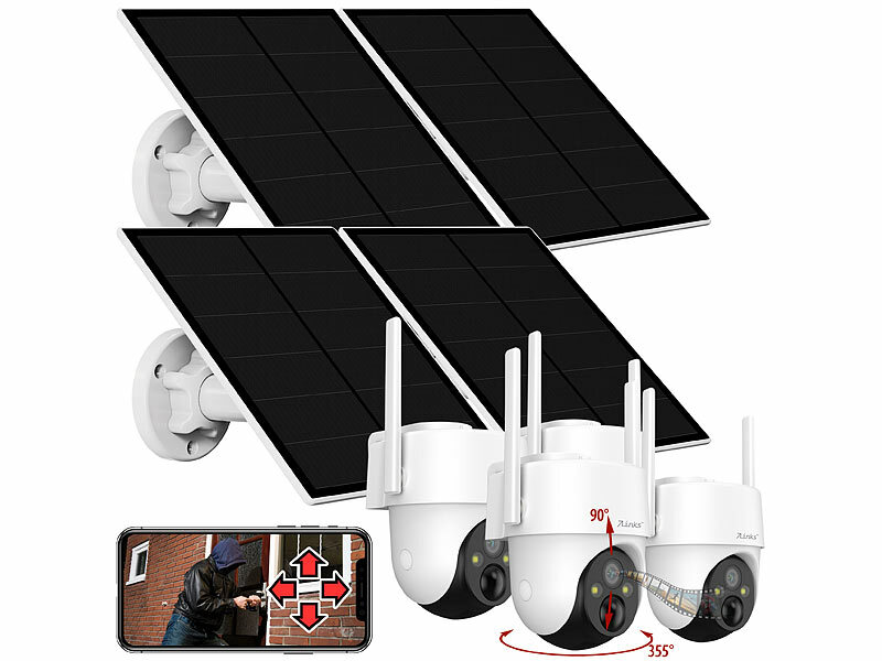 ; telecamere di sorveglianza IP Wi-Fi con visione notturna, Hochauflösende Pan-Tilt-WLAN-Überwachungskameras mit Solarpanel telecamere di sorveglianza IP Wi-Fi con visione notturna, Hochauflösende Pan-Tilt-WLAN-Überwachungskameras mit Solarpanel telecamere di sorveglianza IP Wi-Fi con visione notturna, Hochauflösende Pan-Tilt-WLAN-Überwachungskameras mit Solarpanel 