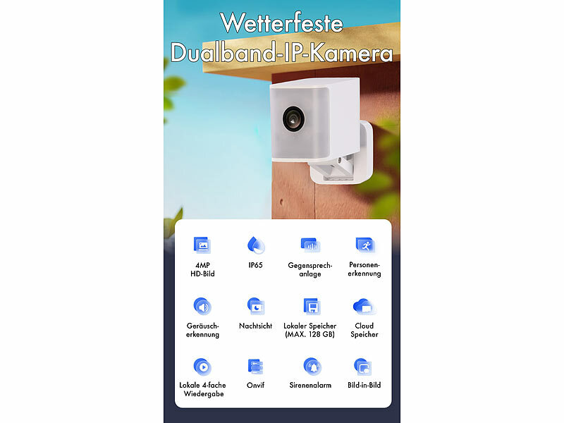; WLAN-IP-Überwachungskameras mit Nachtsicht, Hochauflösende Pan-Tilt-WLAN-Überwachungskameras mit SolarpanelWLAN-IP-Nachtsicht-Überwachungskameras & Babyphones 