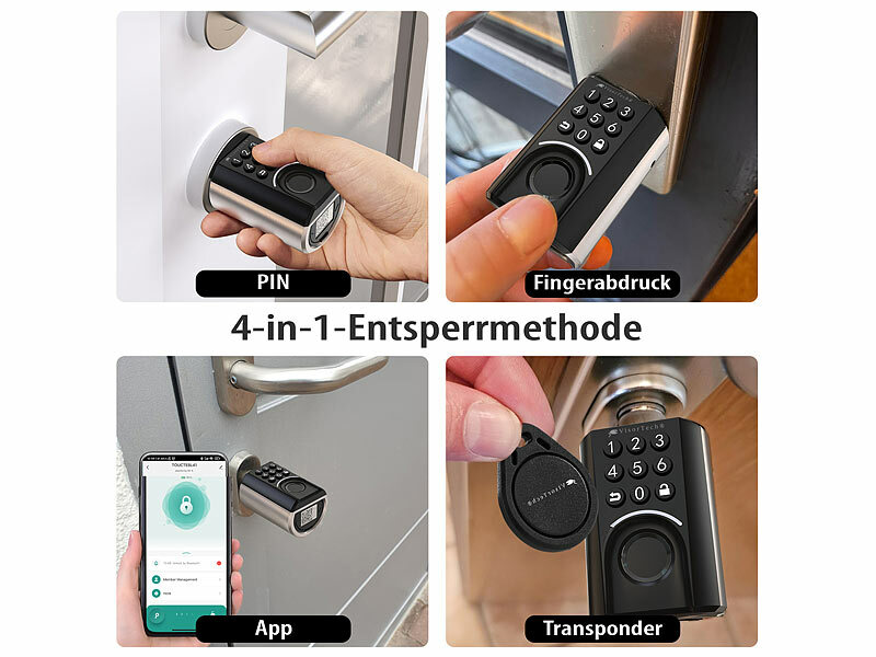 ; Tür-Schließzylinder mit Apps, Transponder-Schlüsseln & Zahlen-Codes Tür-Schließzylinder mit Apps, Transponder-Schlüsseln & Zahlen-Codes Tür-Schließzylinder mit Apps, Transponder-Schlüsseln & Zahlen-Codes 