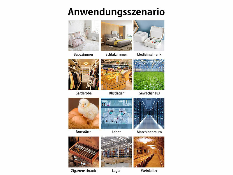; WLAN-Temperatur- & Luftfeuchtigkeits-Sensoren mit App-Auswertungen WLAN-Temperatur- & Luftfeuchtigkeits-Sensoren mit App-Auswertungen WLAN-Temperatur- & Luftfeuchtigkeits-Sensoren mit App-Auswertungen 