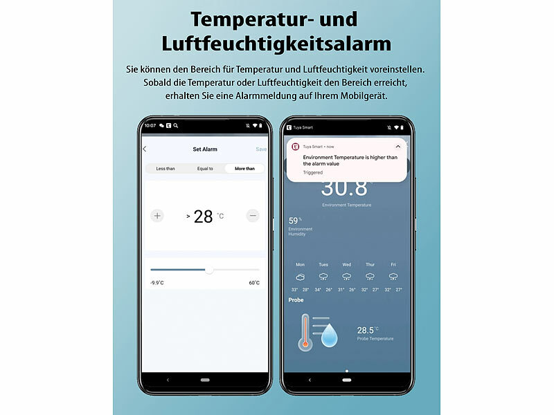 ; WLAN-Temperatur- & Luftfeuchtigkeits-Sensoren mit App-Auswertungen WLAN-Temperatur- & Luftfeuchtigkeits-Sensoren mit App-Auswertungen WLAN-Temperatur- & Luftfeuchtigkeits-Sensoren mit App-Auswertungen 