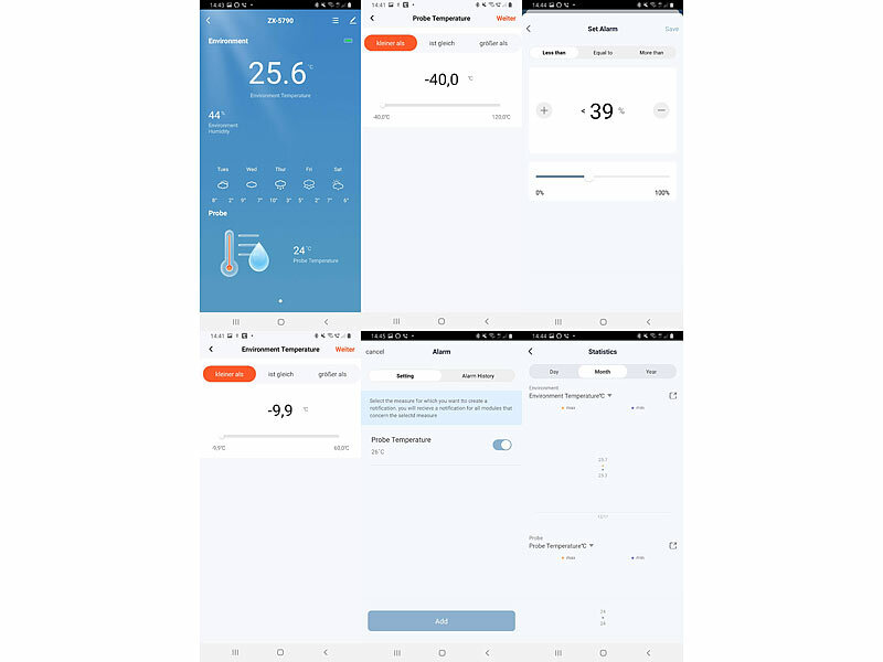 ; WLAN-Temperatur- & Luftfeuchtigkeits-Sensoren mit App-Auswertungen WLAN-Temperatur- & Luftfeuchtigkeits-Sensoren mit App-Auswertungen WLAN-Temperatur- & Luftfeuchtigkeits-Sensoren mit App-Auswertungen 