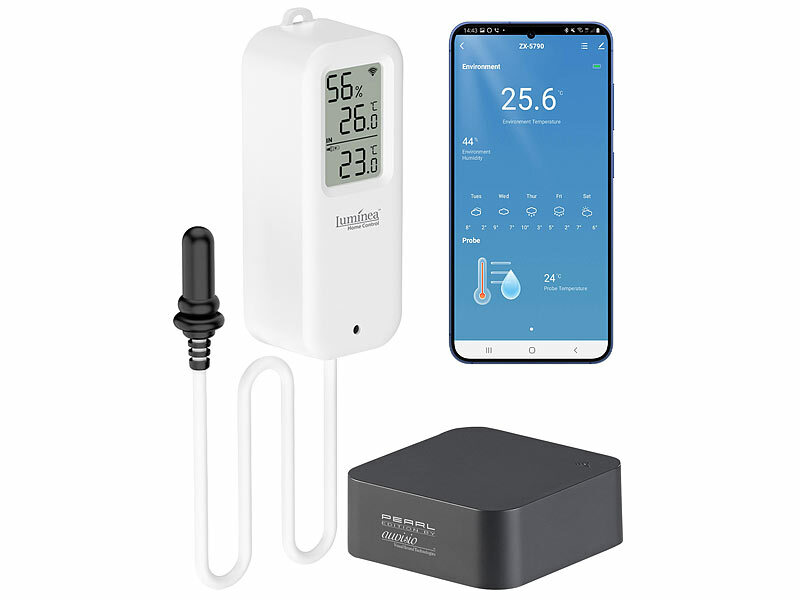 ; WLAN-Temperatur- & Luftfeuchtigkeits-Sensoren mit App-Auswertungen WLAN-Temperatur- & Luftfeuchtigkeits-Sensoren mit App-Auswertungen WLAN-Temperatur- & Luftfeuchtigkeits-Sensoren mit App-Auswertungen 