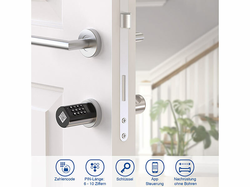 ; Tür-Schließzylinder mit Apps, Transponder-Schlüsseln & Zahlen-Codes Tür-Schließzylinder mit Apps, Transponder-Schlüsseln & Zahlen-Codes Tür-Schließzylinder mit Apps, Transponder-Schlüsseln & Zahlen-Codes 