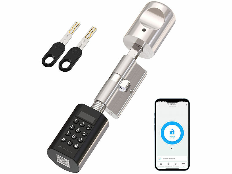 ; Tür-Schließzylinder mit Apps, Transponder-Schlüsseln & Zahlen-Codes Tür-Schließzylinder mit Apps, Transponder-Schlüsseln & Zahlen-Codes Tür-Schließzylinder mit Apps, Transponder-Schlüsseln & Zahlen-Codes 