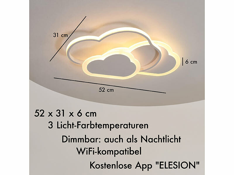 ; WLAN-LED-Deckenleuchte CCT WLAN-LED-Deckenleuchte CCT WLAN-LED-Deckenleuchte CCT 