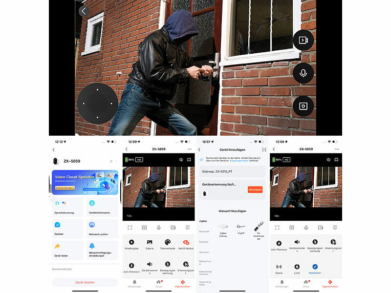 ; telecamere di sorveglianza IP Wi-Fi con visione notturna, Hochauflösende Pan-Tilt-WLAN-Überwachungskameras mit Solarpanel telecamere di sorveglianza IP Wi-Fi con visione notturna, Hochauflösende Pan-Tilt-WLAN-Überwachungskameras mit Solarpanel