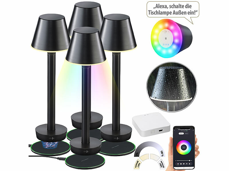 ; LED-Akku-Tischlampen mit PIR-Sensor 