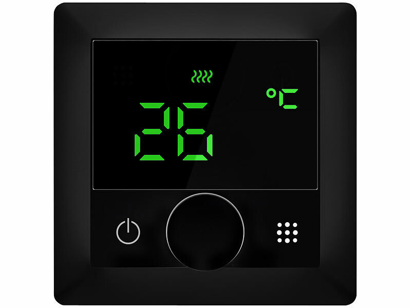 revolt WLAN-Steckdosen-Thermostat mit Sensor-Fernbedienung, App,  Sprachbefehl