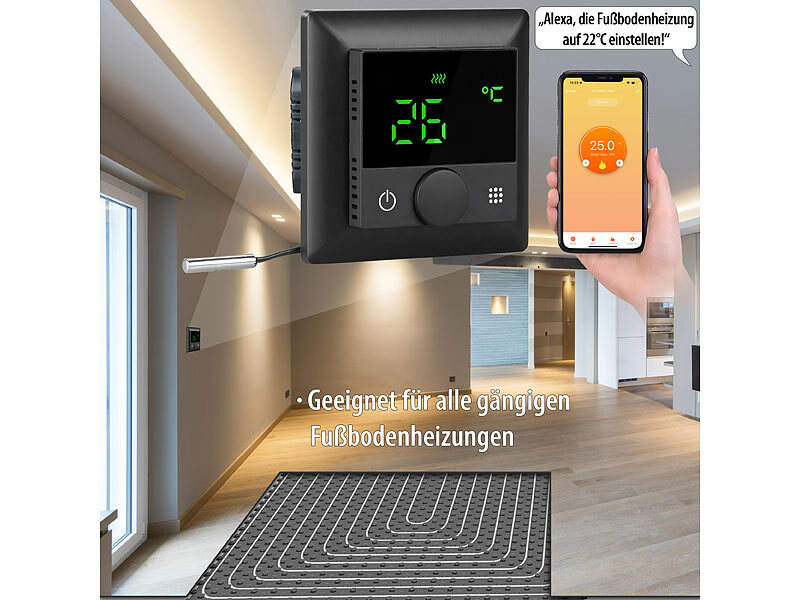 Wifi Smart Thermostat Steckdose Temperaturregler Programmierbar für  Smartlife Google Assistant E