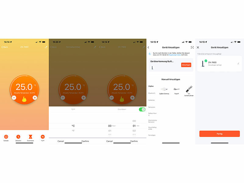 revolt WLAN-Steckdosen-Thermostat mit Sensor-Fernbedienung, App,  Sprachbefehl