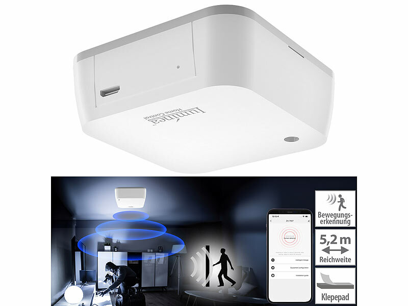 revolt Sensor Lichtschalter: Automatischer Lichtschalter mit  Radar-Bewegungsmelder (Radarsensor Bewegungsmelder)