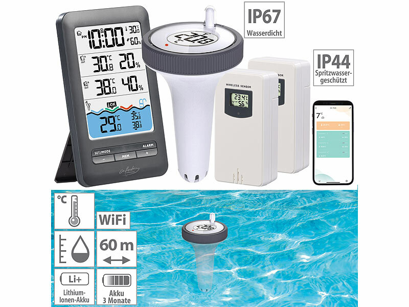 ; Funk-Wetterstationen mit Außensensor, WLAN und App Funk-Wetterstationen mit Außensensor, WLAN und App Funk-Wetterstationen mit Außensensor, WLAN und App Funk-Wetterstationen mit Außensensor, WLAN und App 