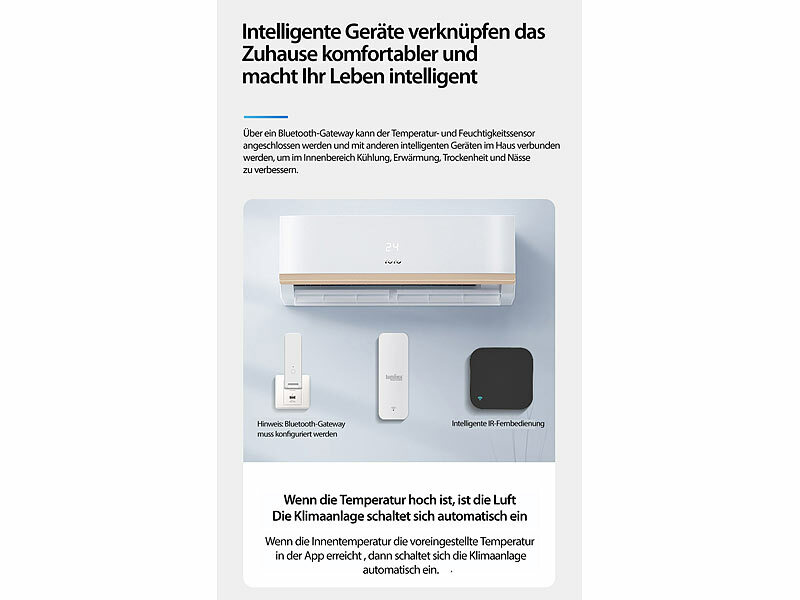 ; WLAN-Temperatur- & Luftfeuchtigkeits-Sensoren mit App-Auswertungen WLAN-Temperatur- & Luftfeuchtigkeits-Sensoren mit App-Auswertungen WLAN-Temperatur- & Luftfeuchtigkeits-Sensoren mit App-Auswertungen 