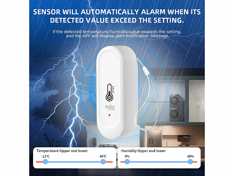 ; sensori di temperatura e umidità WiFi con analisi dell'app sensori di temperatura e umidità WiFi con analisi dell'app sensori di temperatura e umidità WiFi con analisi dell'app 