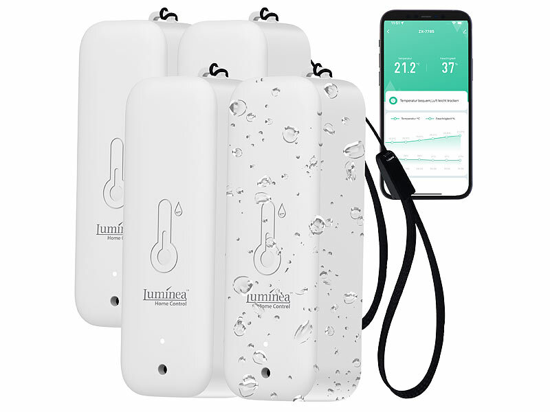 ; WLAN-Temperatur- & Luftfeuchtigkeits-Sensoren mit App-Auswertungen WLAN-Temperatur- & Luftfeuchtigkeits-Sensoren mit App-Auswertungen WLAN-Temperatur- & Luftfeuchtigkeits-Sensoren mit App-Auswertungen 
