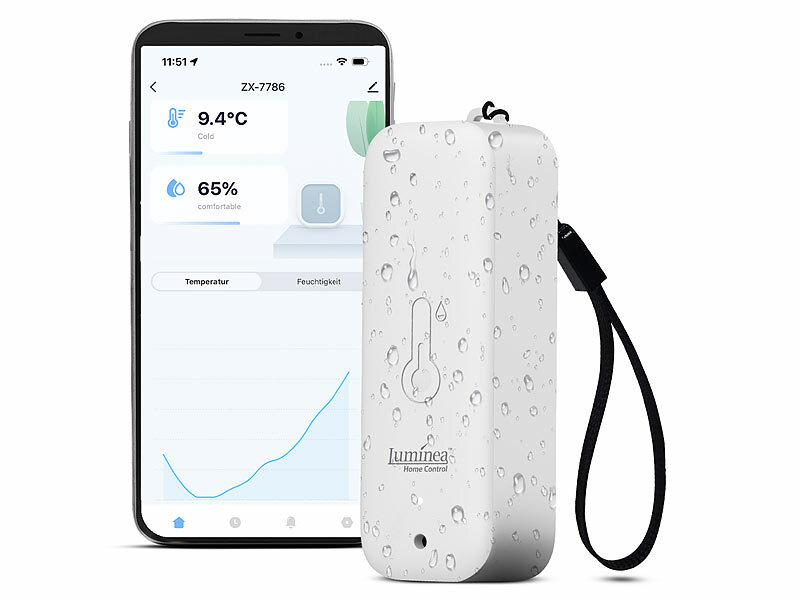 ; WLAN-Temperatur- & Luftfeuchtigkeits-Sensoren mit App-Auswertungen WLAN-Temperatur- & Luftfeuchtigkeits-Sensoren mit App-Auswertungen WLAN-Temperatur- & Luftfeuchtigkeits-Sensoren mit App-Auswertungen 