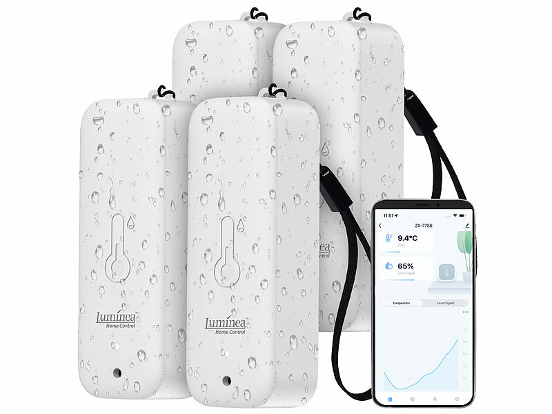 ; WLAN-Temperatur- & Luftfeuchtigkeits-Sensoren mit App-Auswertungen WLAN-Temperatur- & Luftfeuchtigkeits-Sensoren mit App-Auswertungen WLAN-Temperatur- & Luftfeuchtigkeits-Sensoren mit App-Auswertungen 