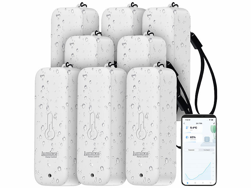 ; WLAN-Temperatur- & Luftfeuchtigkeits-Sensoren mit App-Auswertungen WLAN-Temperatur- & Luftfeuchtigkeits-Sensoren mit App-Auswertungen WLAN-Temperatur- & Luftfeuchtigkeits-Sensoren mit App-Auswertungen 
