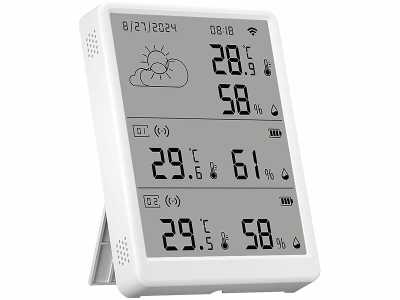 ; WLAN-Temperatur- & Luftfeuchtigkeits-Sensoren mit App-Auswertungen WLAN-Temperatur- & Luftfeuchtigkeits-Sensoren mit App-Auswertungen WLAN-Temperatur- & Luftfeuchtigkeits-Sensoren mit App-Auswertungen