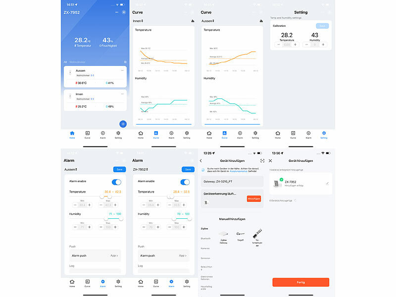 ; WLAN-Temperatur- & Luftfeuchtigkeits-Sensoren mit App-Auswertungen WLAN-Temperatur- & Luftfeuchtigkeits-Sensoren mit App-Auswertungen WLAN-Temperatur- & Luftfeuchtigkeits-Sensoren mit App-Auswertungen