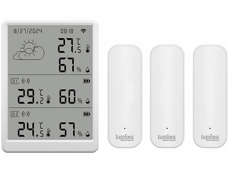 ; WLAN-Temperatur- & Luftfeuchtigkeits-Sensoren mit App-Auswertungen WLAN-Temperatur- & Luftfeuchtigkeits-Sensoren mit App-Auswertungen WLAN-Temperatur- & Luftfeuchtigkeits-Sensoren mit App-Auswertungen WLAN-Temperatur- & Luftfeuchtigkeits-Sensoren mit App-Auswertungen